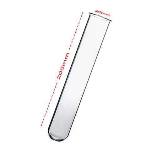 Glass Test Tube 200mm Hard Glass (8 Inch x 25mm)