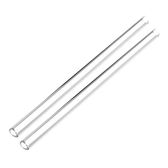 2Pcs Glass Tube 10 Inch 5mm Glass Pipe